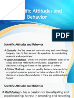 Scientific Attitudes and Behavior
