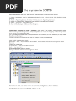 Setting Up The System in BODS
