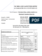 Pay Bill of Mr. Sultan Haider