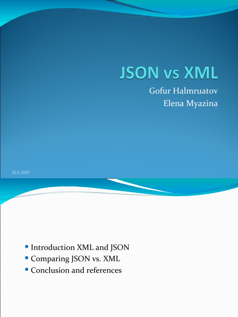 JSON Vs XML | PDF | Xml | Json