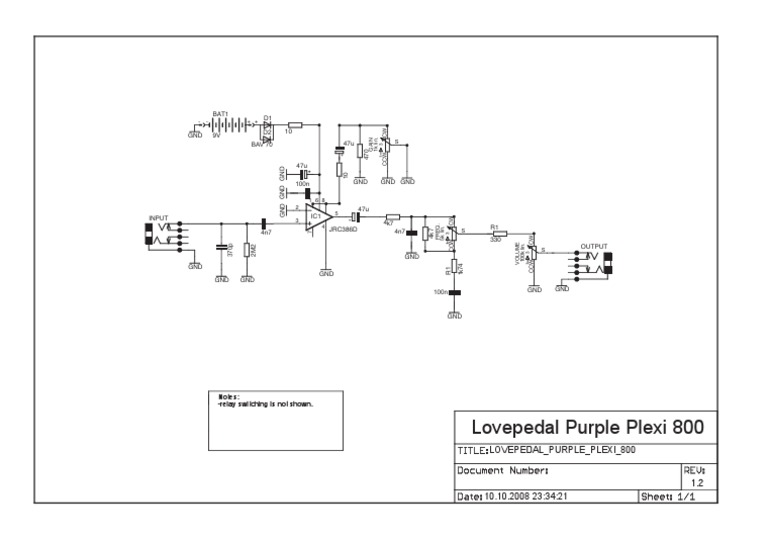 Lovepedal Purple Plexi 800 | PDF | Electrical Engineering