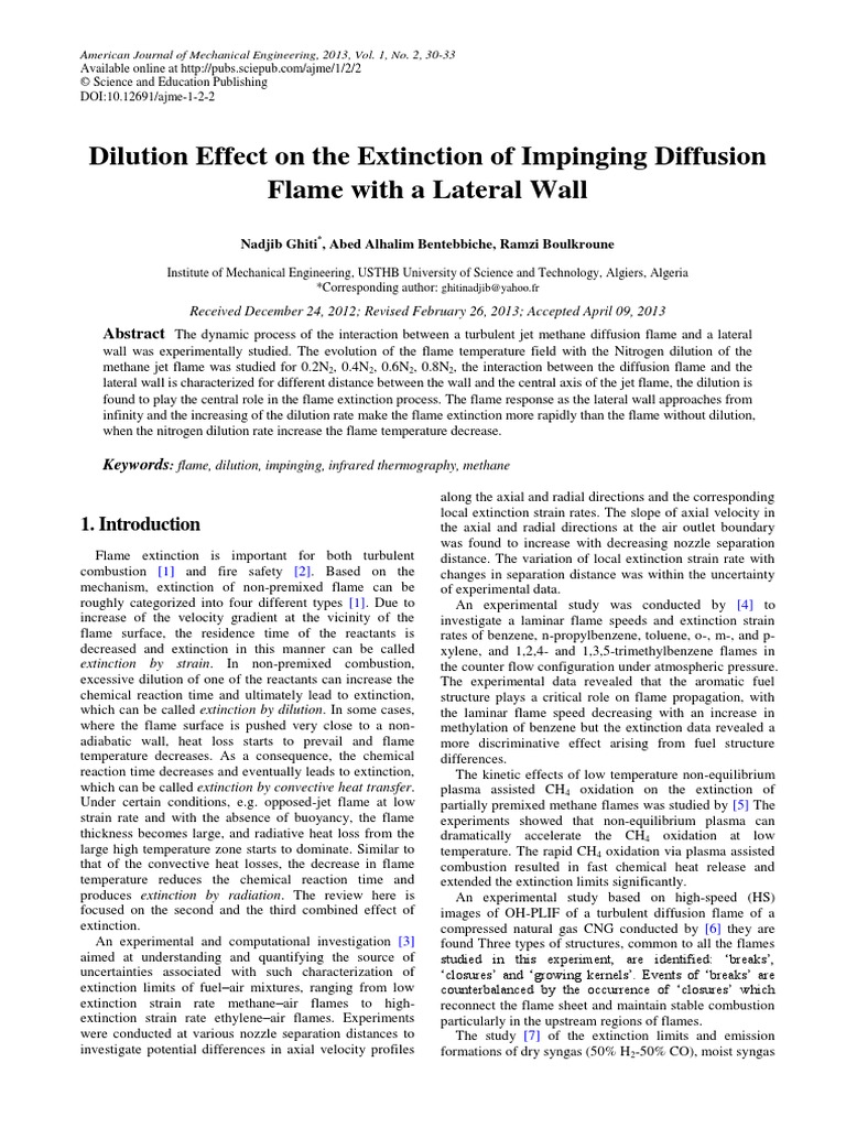 Dilution Effect On The Extinction of Impinging Diffusion Flame With A