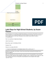 Two Latin Plays for High-Sch