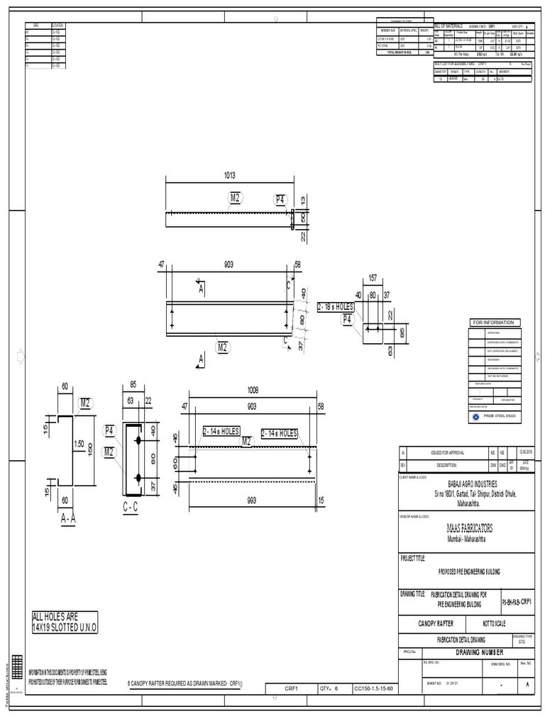 Crf1 Canopy Rafter | PDF
