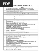 Sure-Shot Questions-Chemistry Class XII: 1mark