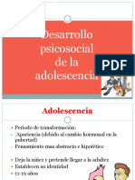 Desarrollo psicosocial de la adolescencia