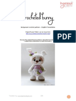 Crocheted Bunny: Original Russian Pattern Can Be Found Here