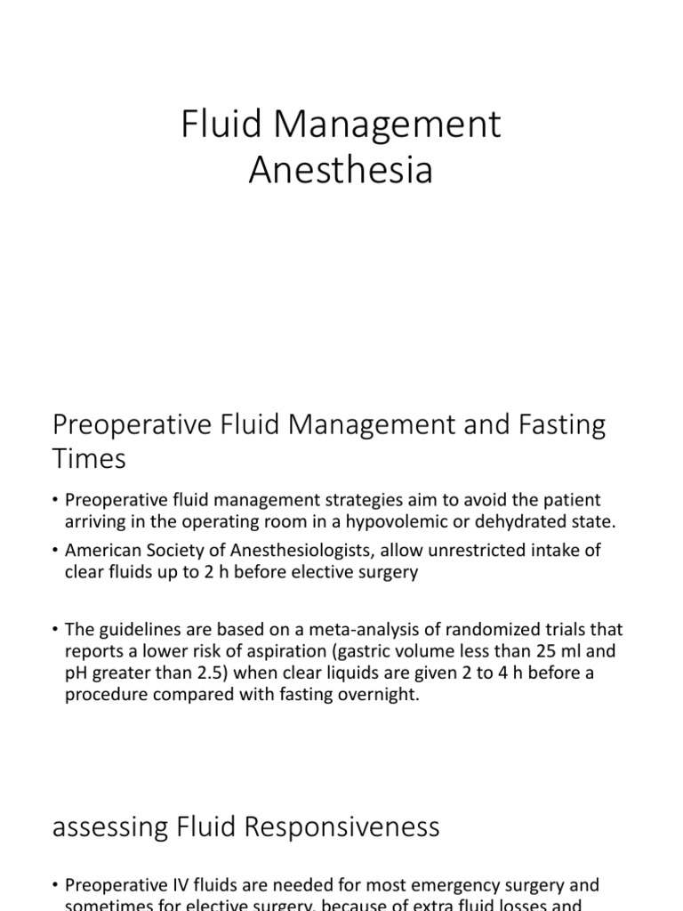 Fluid Management PDF