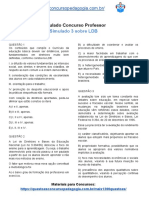 Simulado Concurso Professor - Simulado 3 sobre LDB