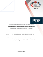 Trabajo Técnico Causas y Consecuencias de Retrasos y Adicionales en Obras Publicas