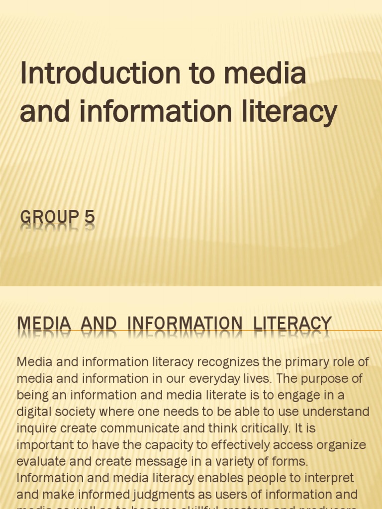 Media and Information Literacy Guide | PDF | Social Science | Self ...