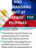 Ang Pambansang Awit at Watawat NG Pilipinas