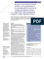 Effectiveness of An Internet-Based Perioperative Care Programme To Enhance Postoperative Recovery in Gynaecological Patients: Cluster Controlled Trial With Randomised Stepped-Wedge Implementation