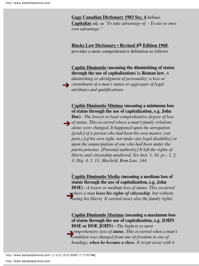 Capitas or Capitus Diminutio Minima-Media-Maxima W Notes | PDF |  International Law | Ethical Principles
