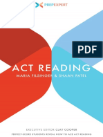 Prep Expert ACT Reading - Perfect-Score Students Reveal How To Ace ACT Reading - Maria Filsinger & Shaan Patel