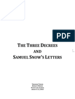 The Three Decrees and Samuel Snow's Letters