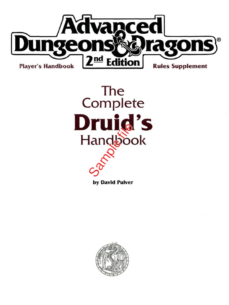 The Complete Handbook Druid's PDF Dungeons & Dragons Druid