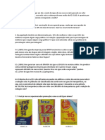 Problemas de porcentagem em documento sobre contas, descontos, aumentos salariais e gráficos