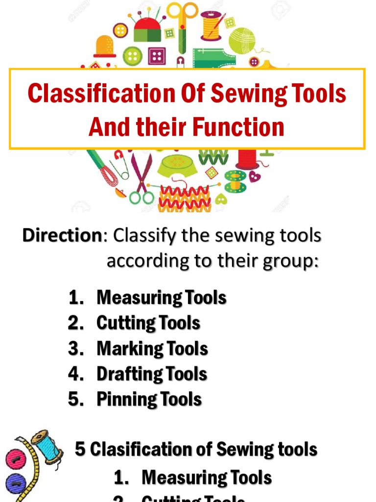 Sewing Tools and Equipment, PDF, Sewing