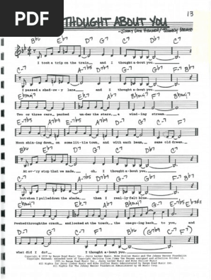 ビッグバンド楽譜「I Thought About You」 I Thought About You (guit-bass-fake-ver)- Jimmy Van Heusen, Johnny