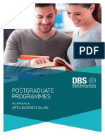 Dbs Postgrad Programmes 2018 Arts Business Law