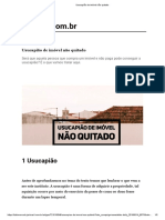 Usucapião de Imóvel Não Quitado