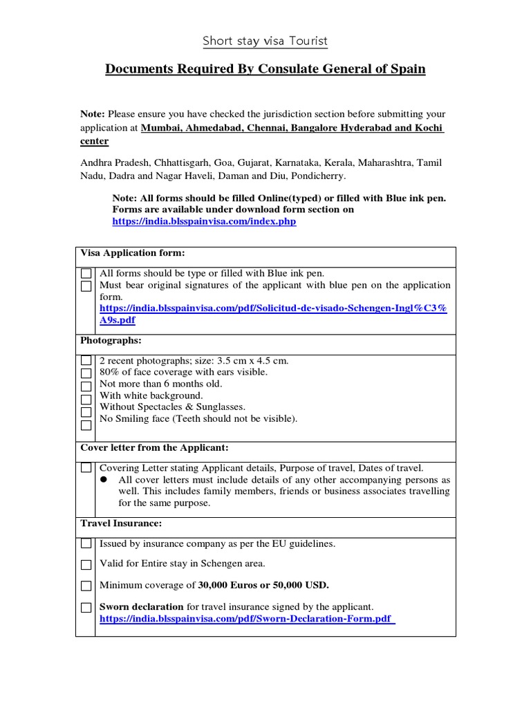 Checklist Mumbai Tourist PDF Travel Visa Passport