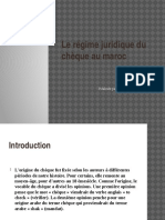 Le Régime Juridique Du Chèque Au Maroc: Réalisée Par