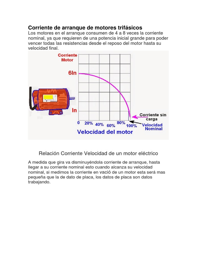 Corriente de Arranque de Motores Trifásicos | PDF | Motor eléctrico ...