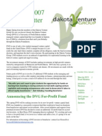 Dakota Venture Group Spring 2007 Newsletter