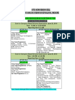 Utd Admission Cell Devi Ahilya Vishwavidyalaya, Indore: Type-I: Admissionscommon Entrance Test Examination Schedule