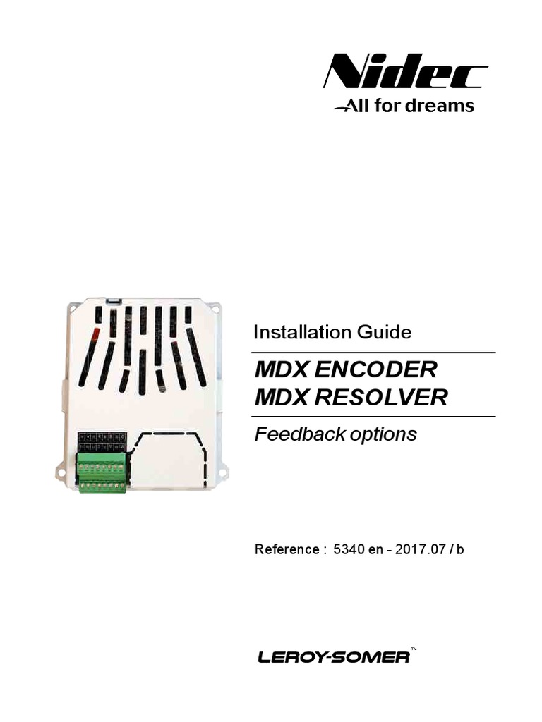 MDX Encoder and MDX Resolver - Leroy Somer - 2017 | PDF | Electrical ...
