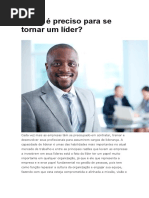 O Que é Preciso Para Se Tornar Um Líder