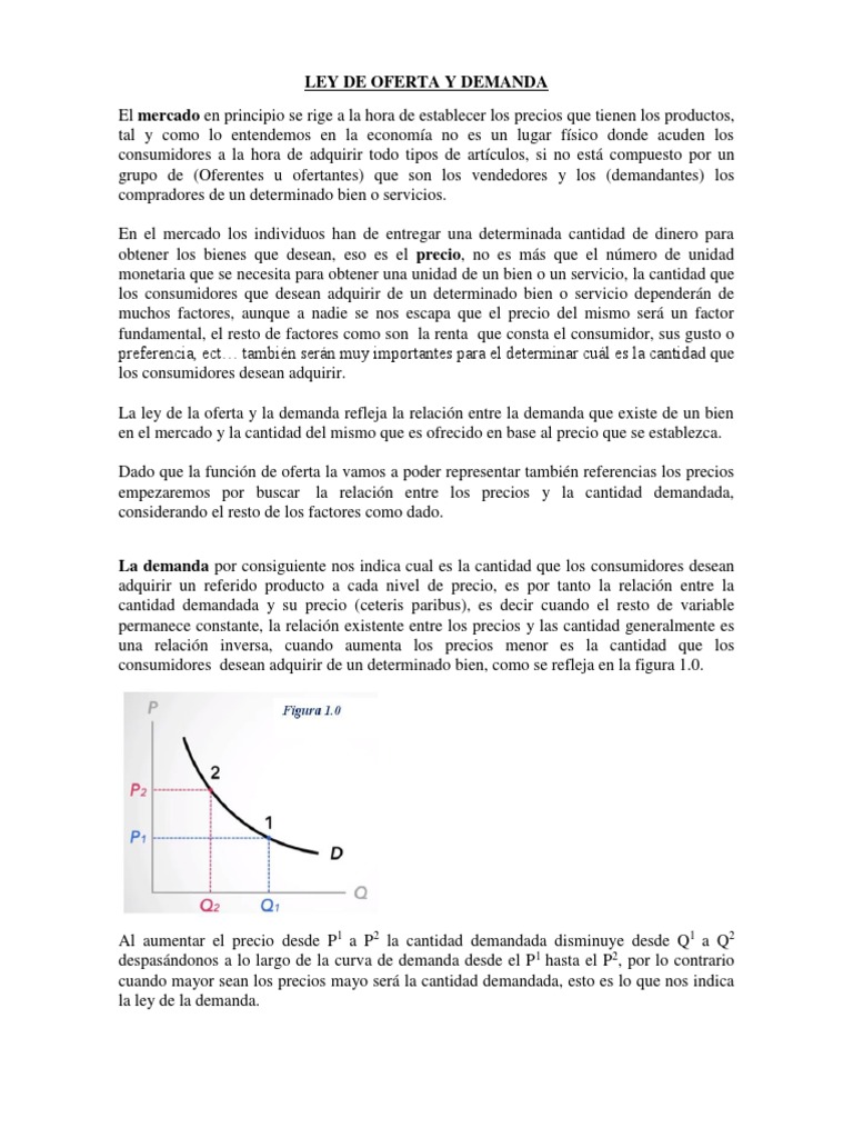 La Leyes de Oferta y Demanda | PDF | Oferta y demanda | Oferta (economía)