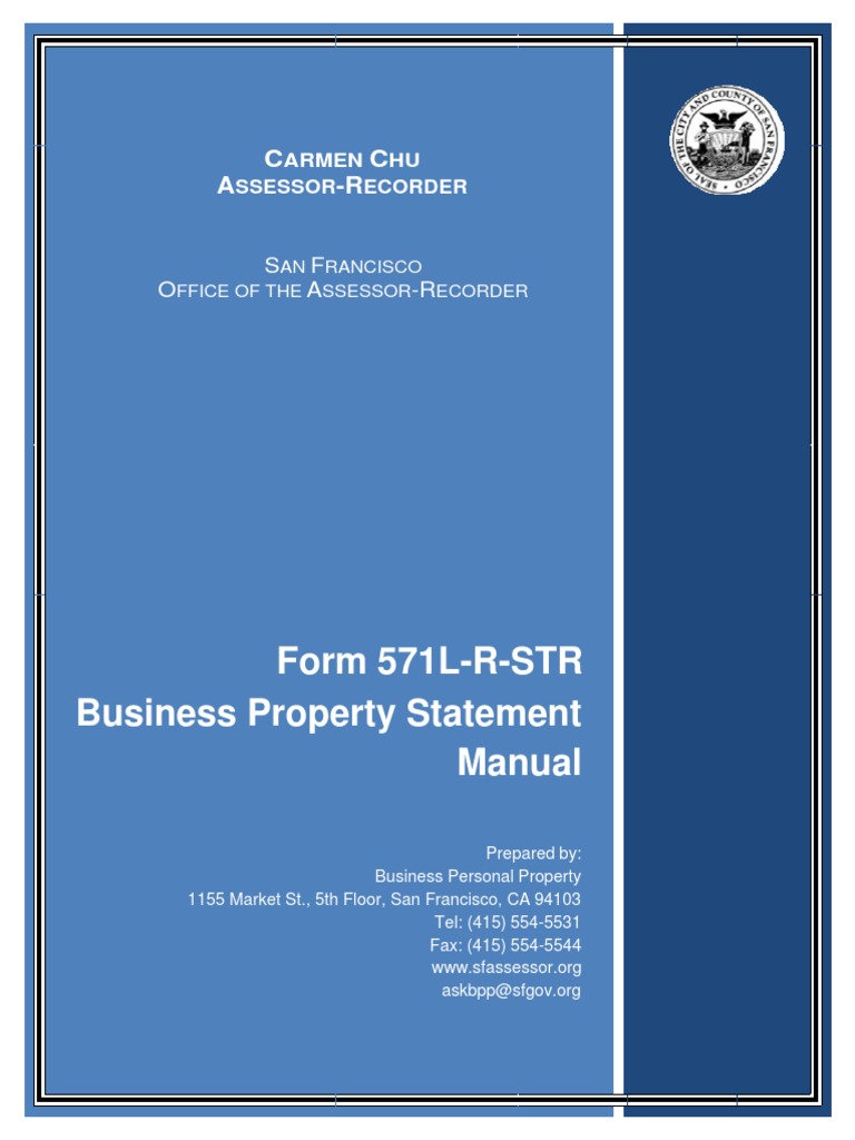 San Francisco Assessor-Recorder's Office Business Personal Property ...