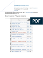 Senarai Menteri Pelajaran Malaysia / Bahan Temuduga