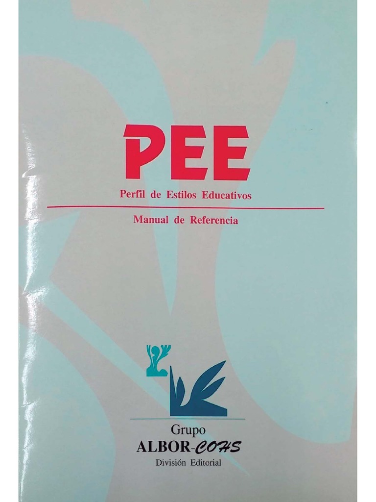 PEE Perfil de Estilos Educativos Manual PDF | PDF