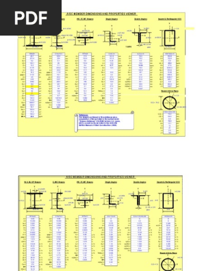Aisc Member Dimensions and Properties Viewer | PDF | Building