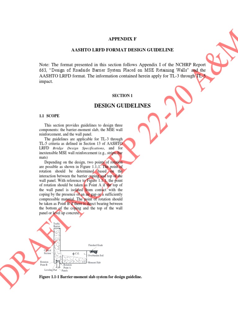 Aashto LRFD Format Design Guideline, Tl3 Tl4 Tl5 Barriers PDF