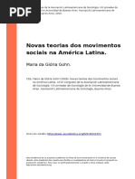 10_Gohn_Novas Teorias Dos Movimentos Sociais Na America Latina