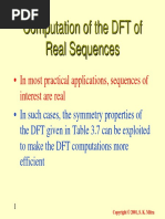 Computation of The DFT of Real Sequences