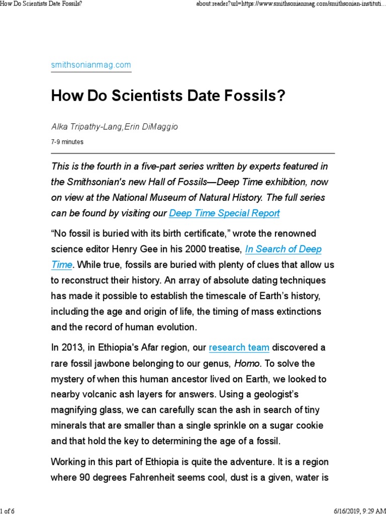 How Do Scientists Date Fossils Pdf Fossil Earth Sciences