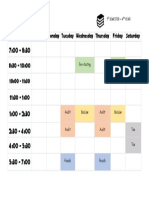 4th Year 1st Semester Class Schedule