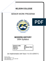 Modern History Work Program 2010 #2