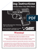 Operating Instructions: Kahr Semi-Auto Double Action Only (DAO) Pistols