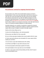 Chemical Tanker-Fire Protection Method