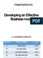 A Presentationon: Developing An Effective Business Model