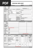 Personal Data Sheet: Mendoza Analyn Rubio