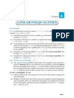 Linear Inequalities: 6.1 Overview