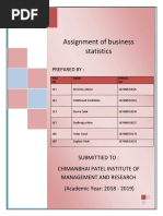 Assignment of Business Statistics: Prepared by